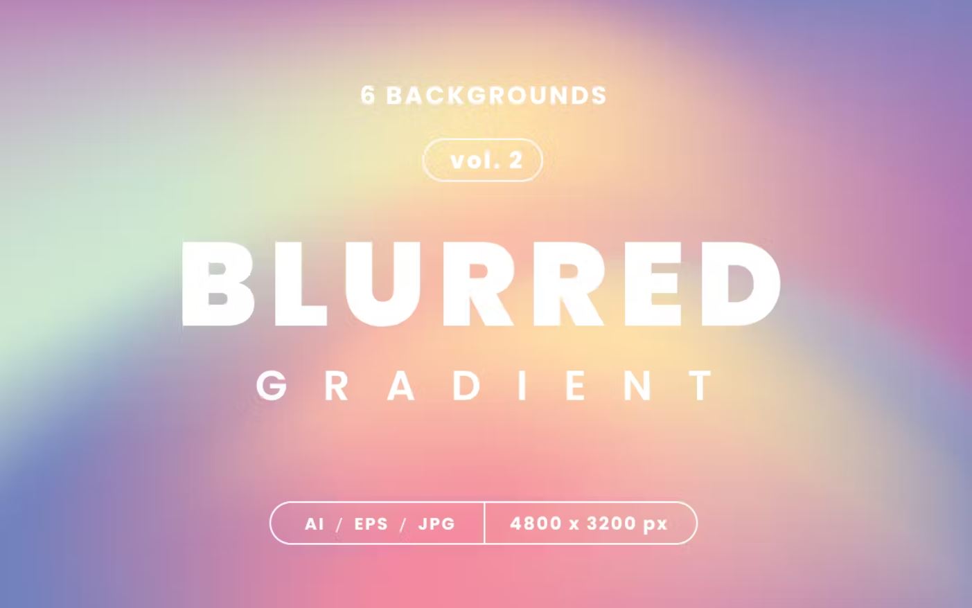 6 Unique blurred gradients and backgrounds set