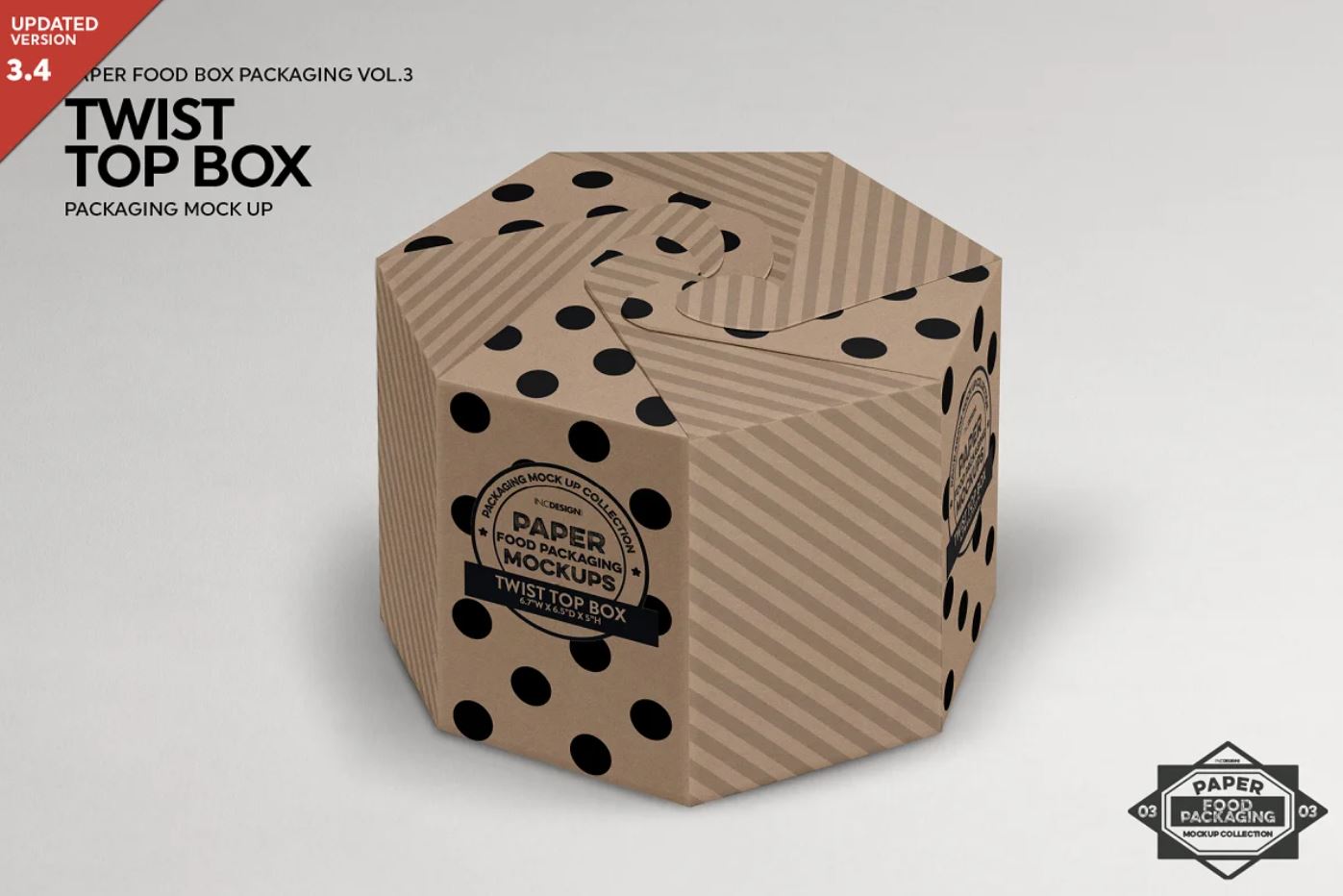 Bakery Paper Box Mockup Download PSD