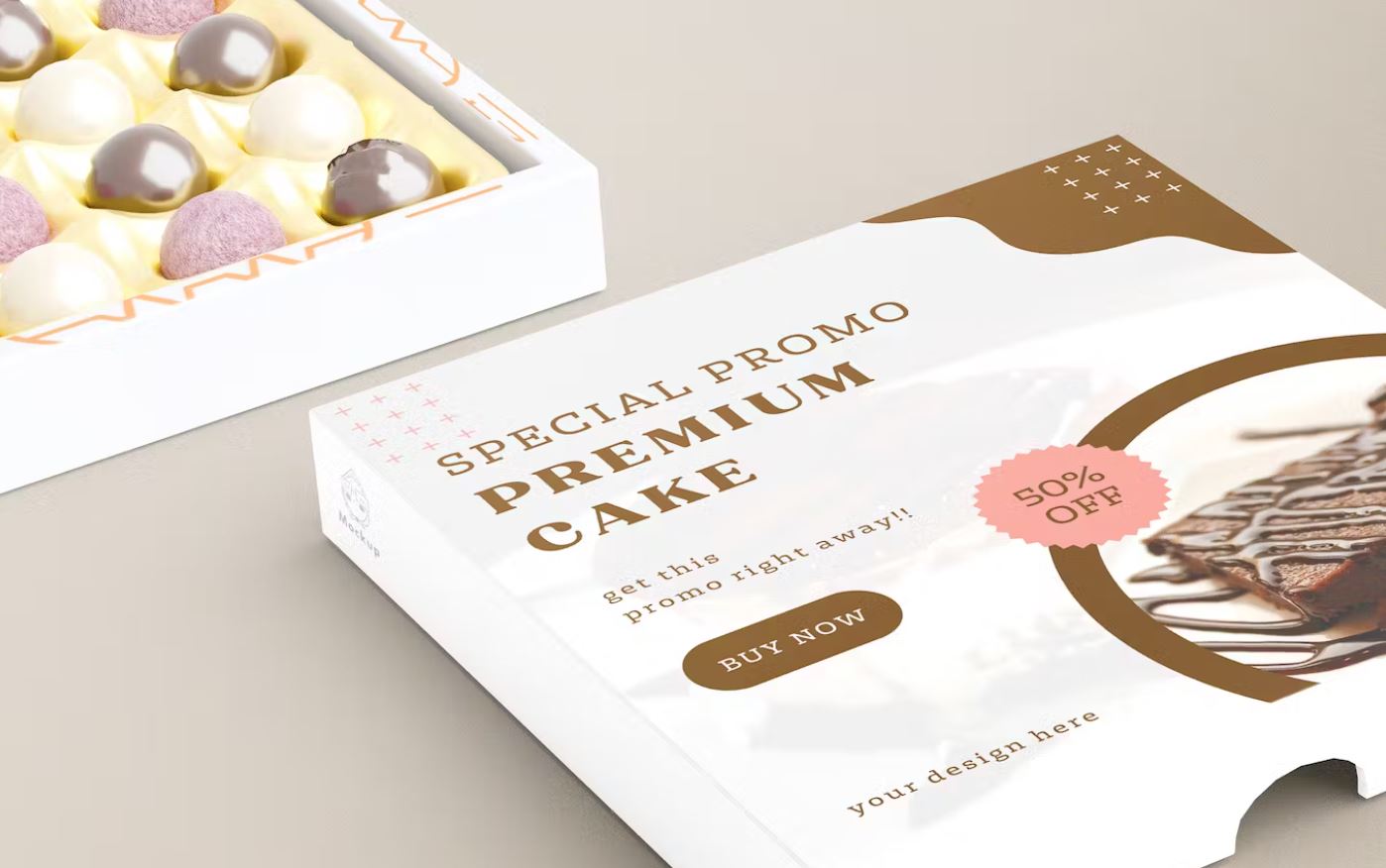 Bakery Product Packaging and Ad Design Mockup
