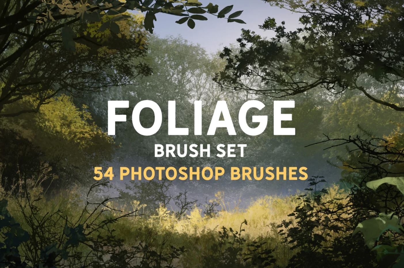54 unique foliage brushes for Photoshop download