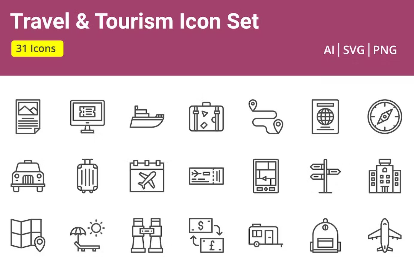 31 Different Camping Icons