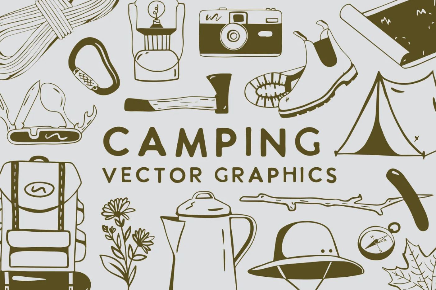 Unique Camping Vector Elements