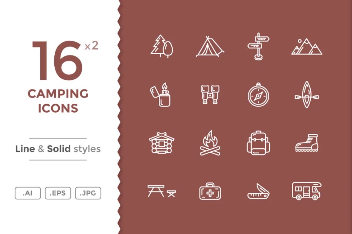 Camping-Vector-Icons