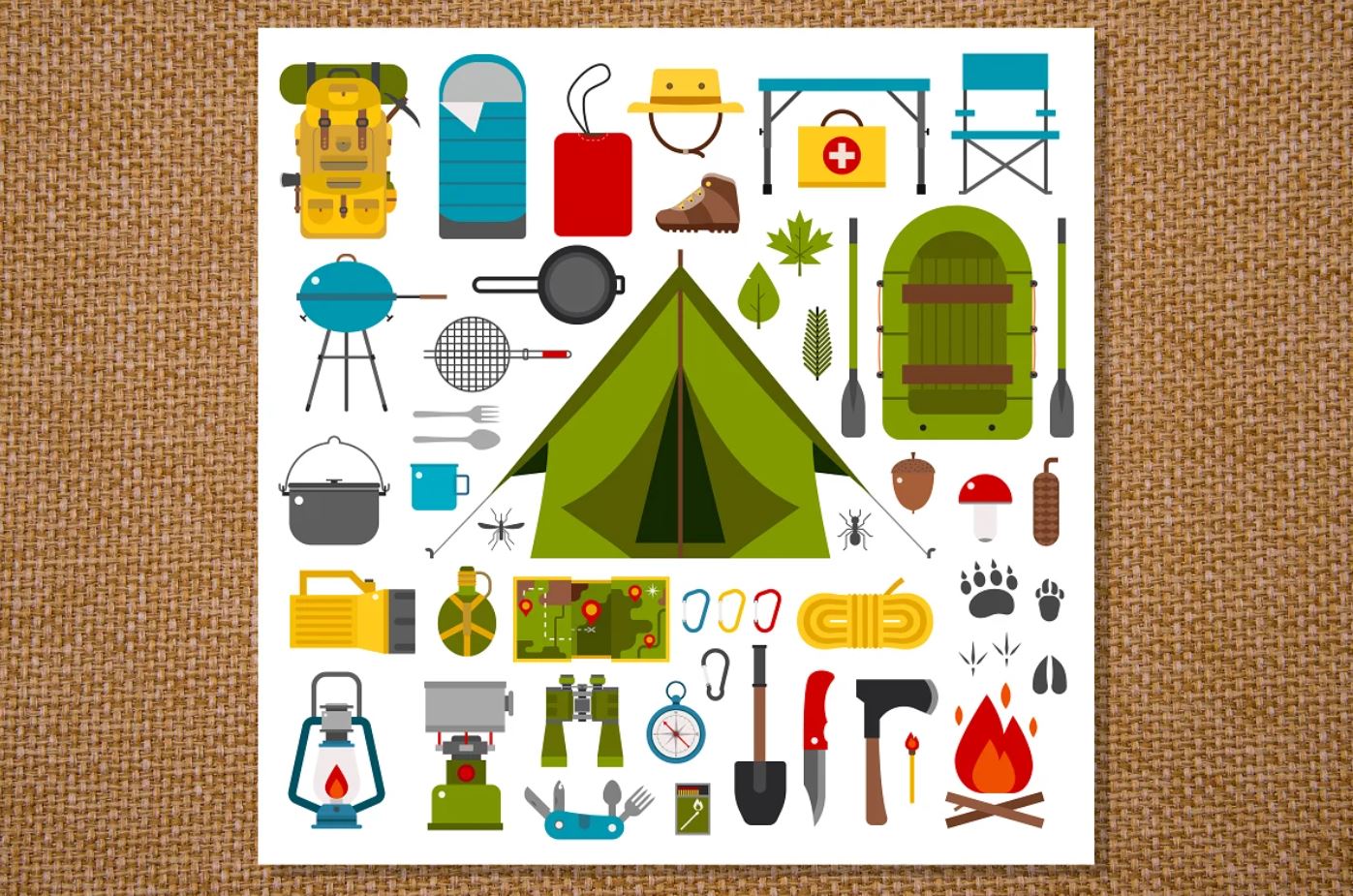 Creative Campsite Vector Icons