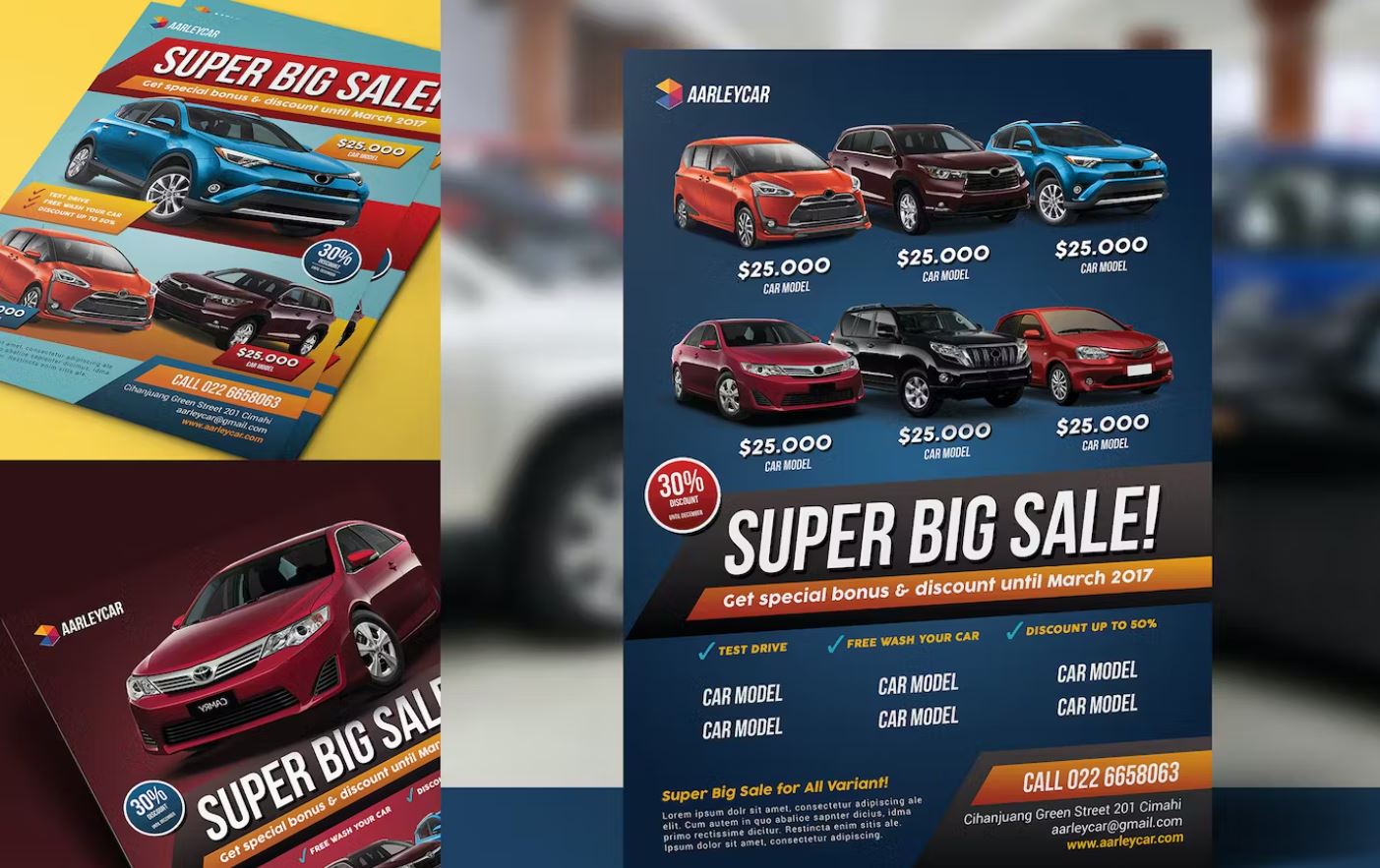 Care sale flyer to promote your car sale business