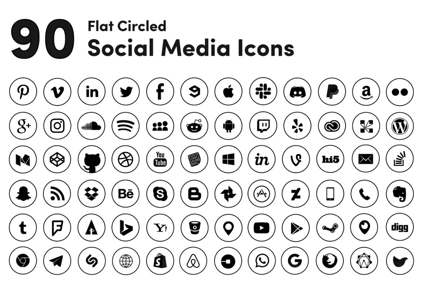 Circular-icons-for-social-media