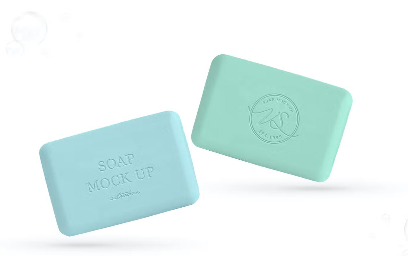 Realistic Soap Bar Mockup Templates Set