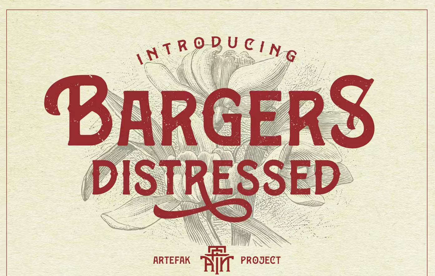 Distressed Poster Typefaces Set for Retro Project