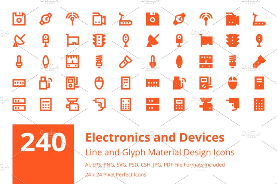Electronic-symbol-icons