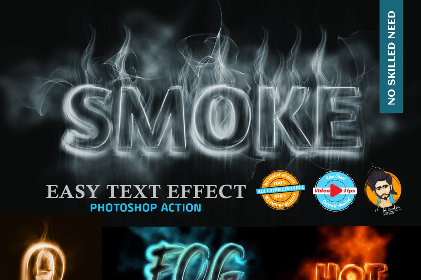 Foggy Text Effect PSD Template