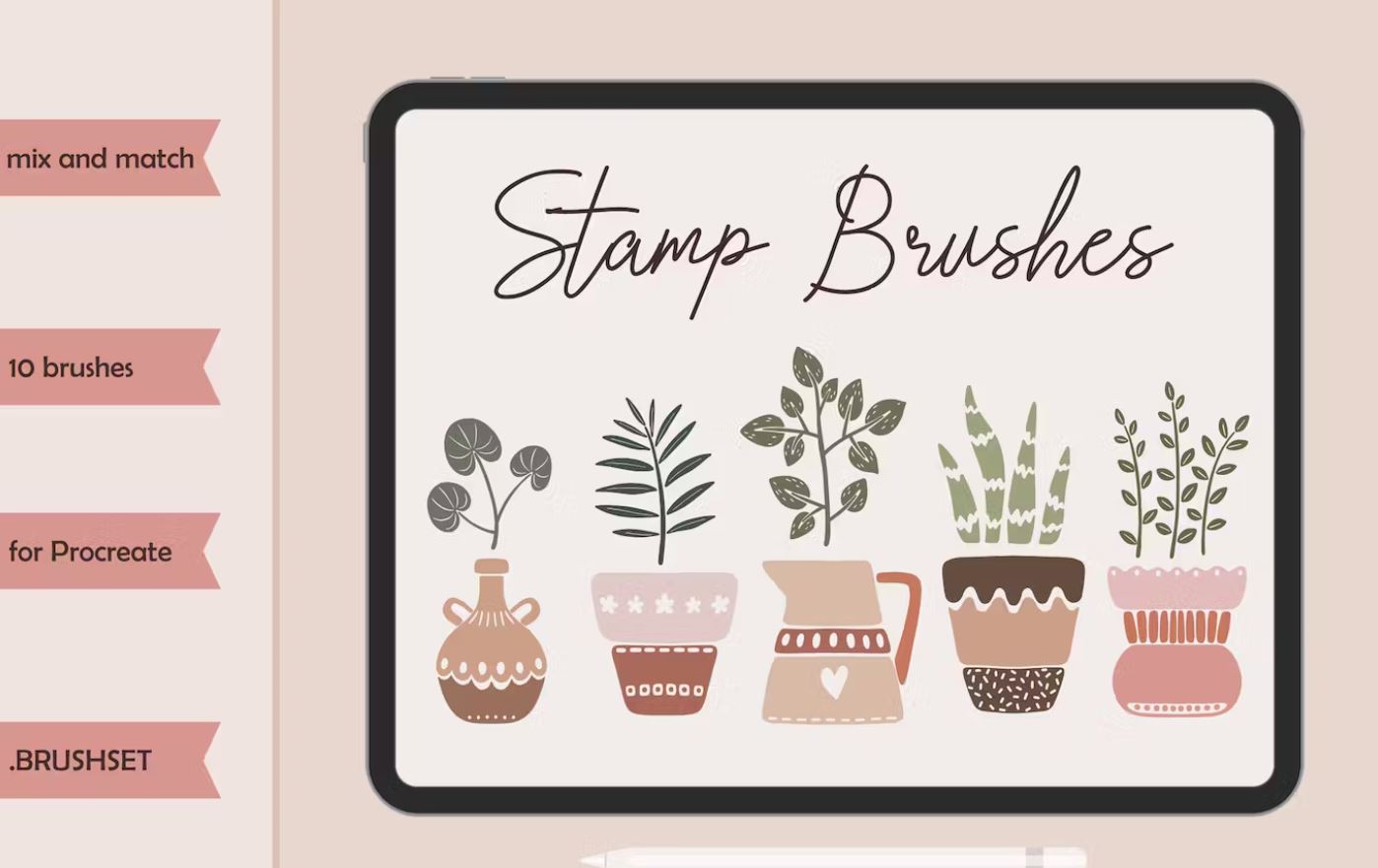 Unique Floral Stamp Brushes Set Download