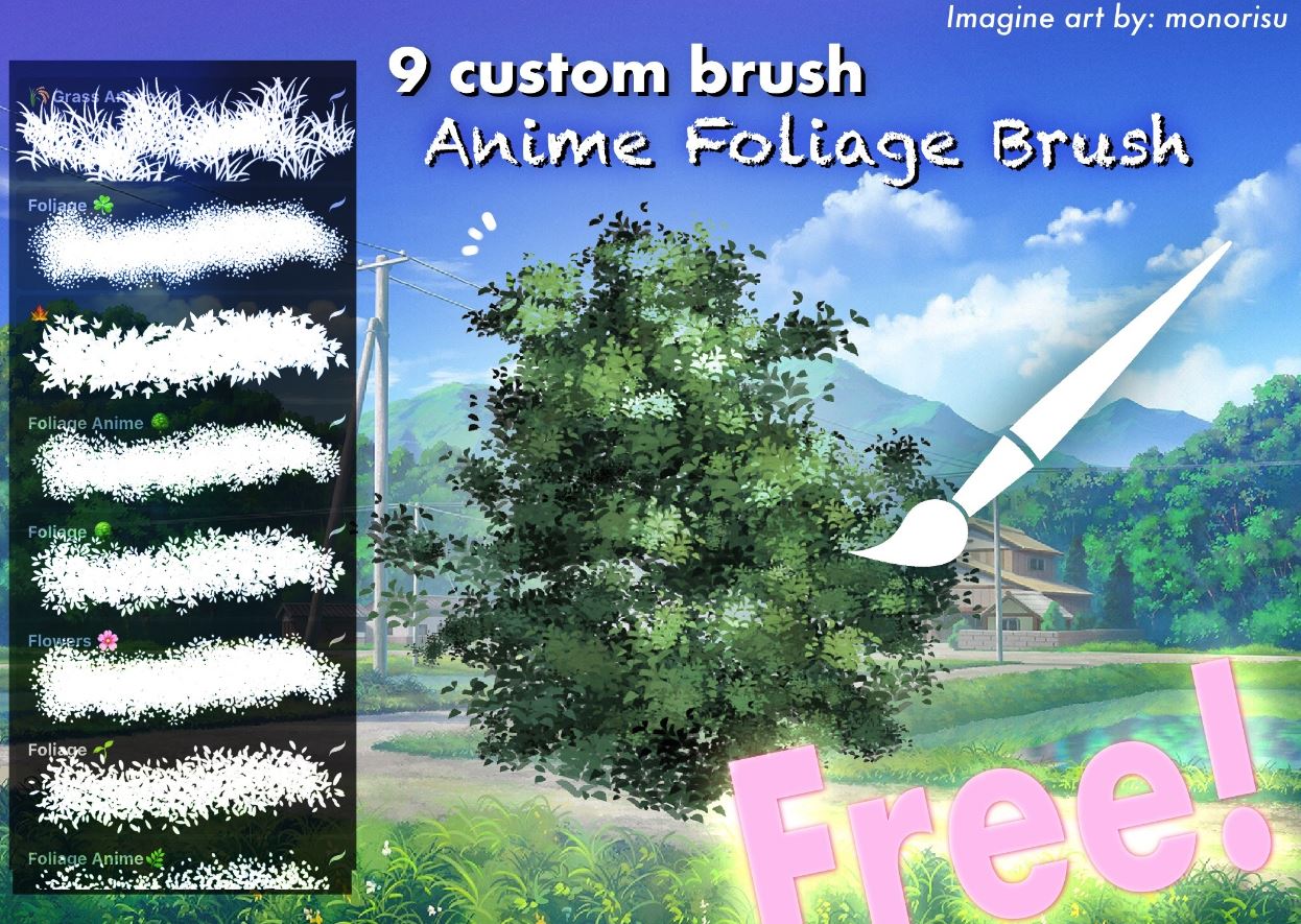 9 unique custom brush pack