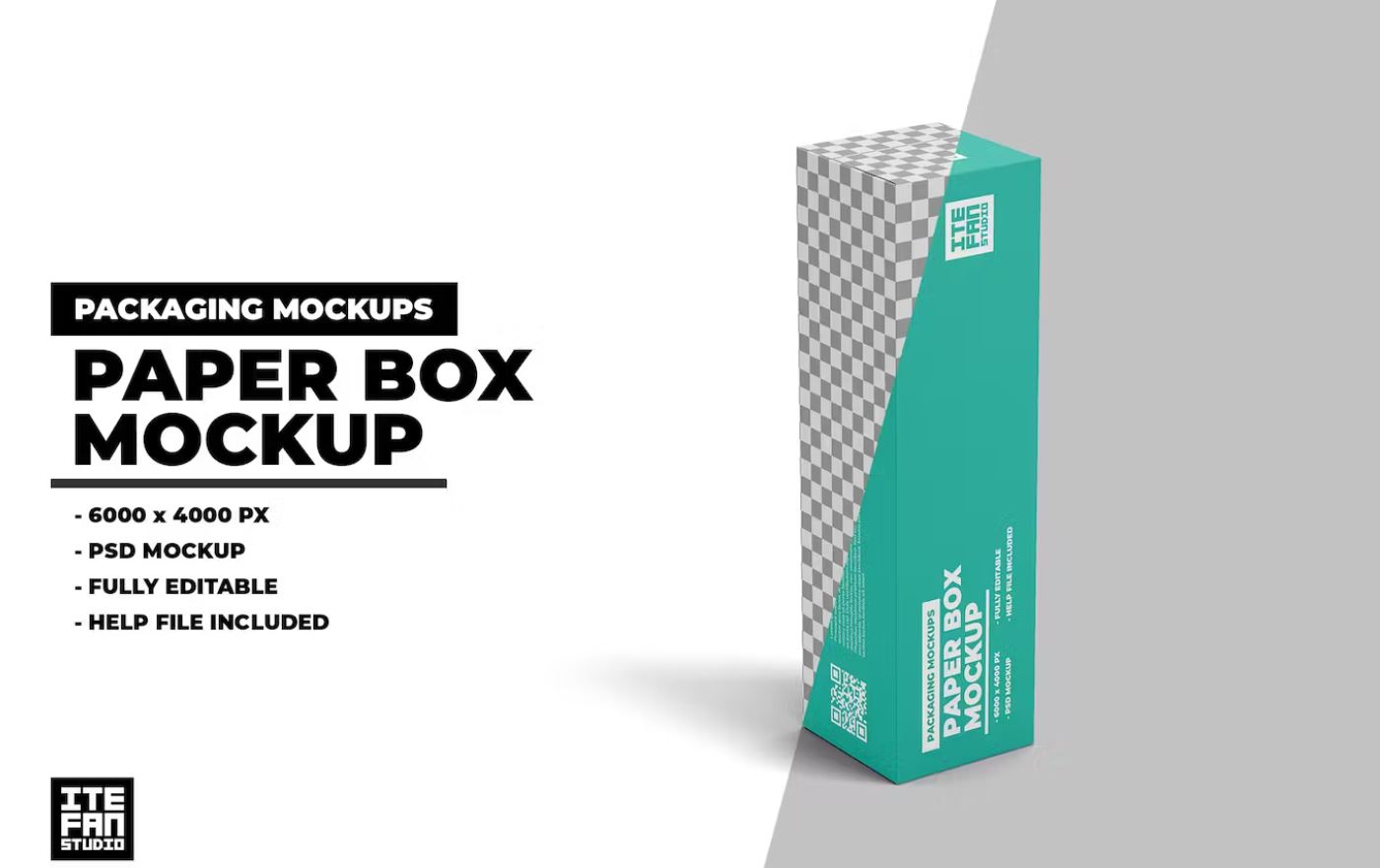 Tall Paper Box Packaging Mockup Download