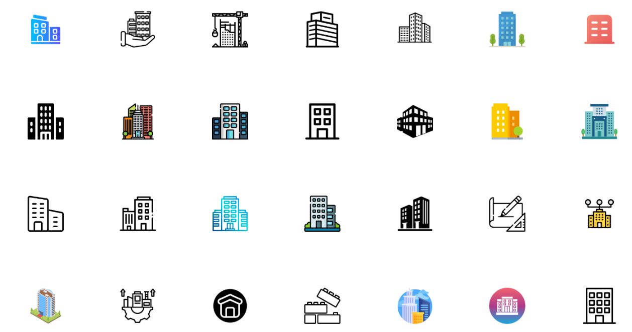 Free Building Icons Set