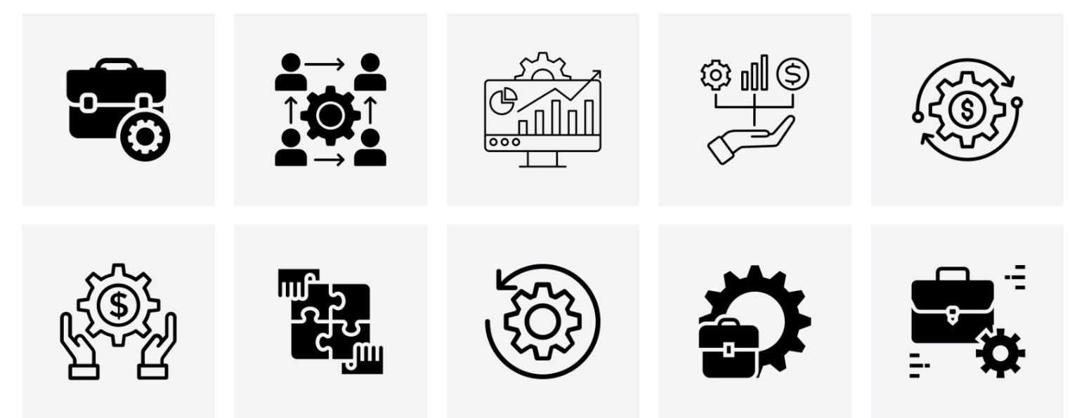 Free Business Line Icons Set