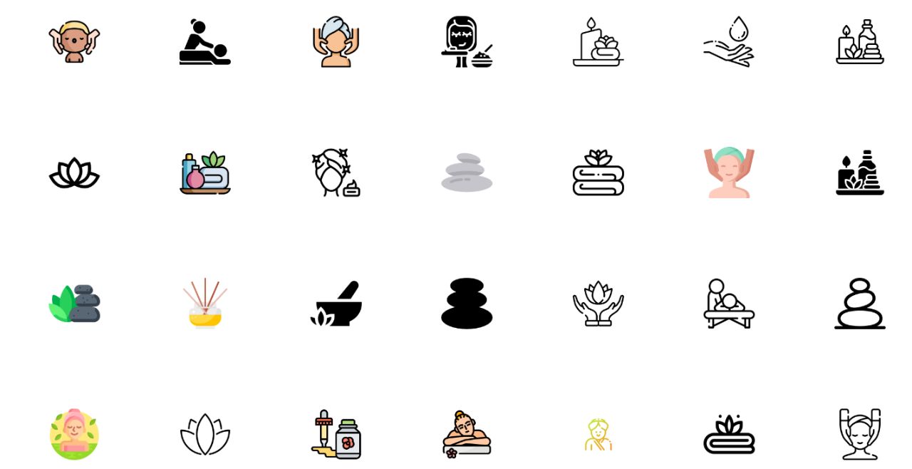 Free Massage Icons Set