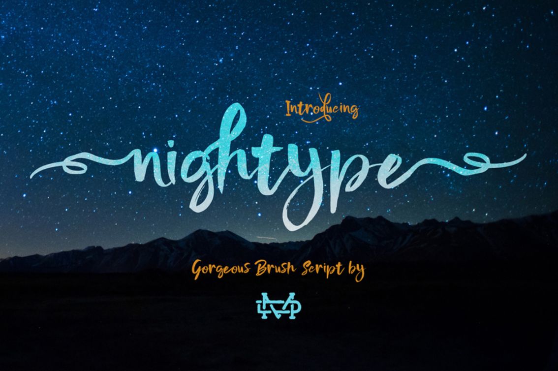 Free Night Style Brush Font