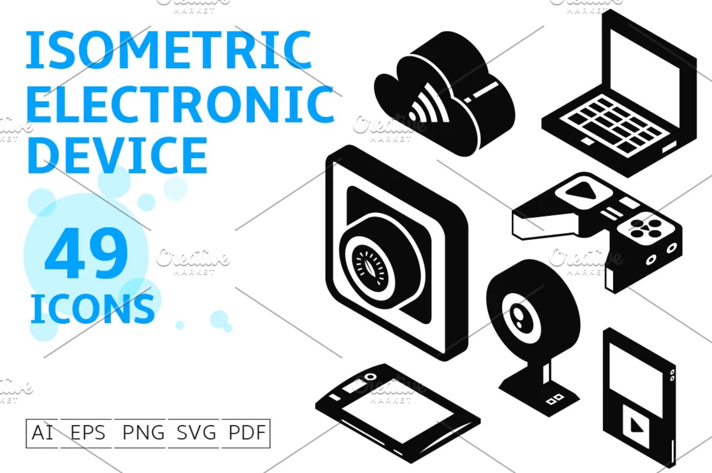 Unique Isometric Gadgets and Devices Icons