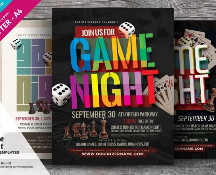 15+ Game Night Flyer Template Ai PSD Free Download