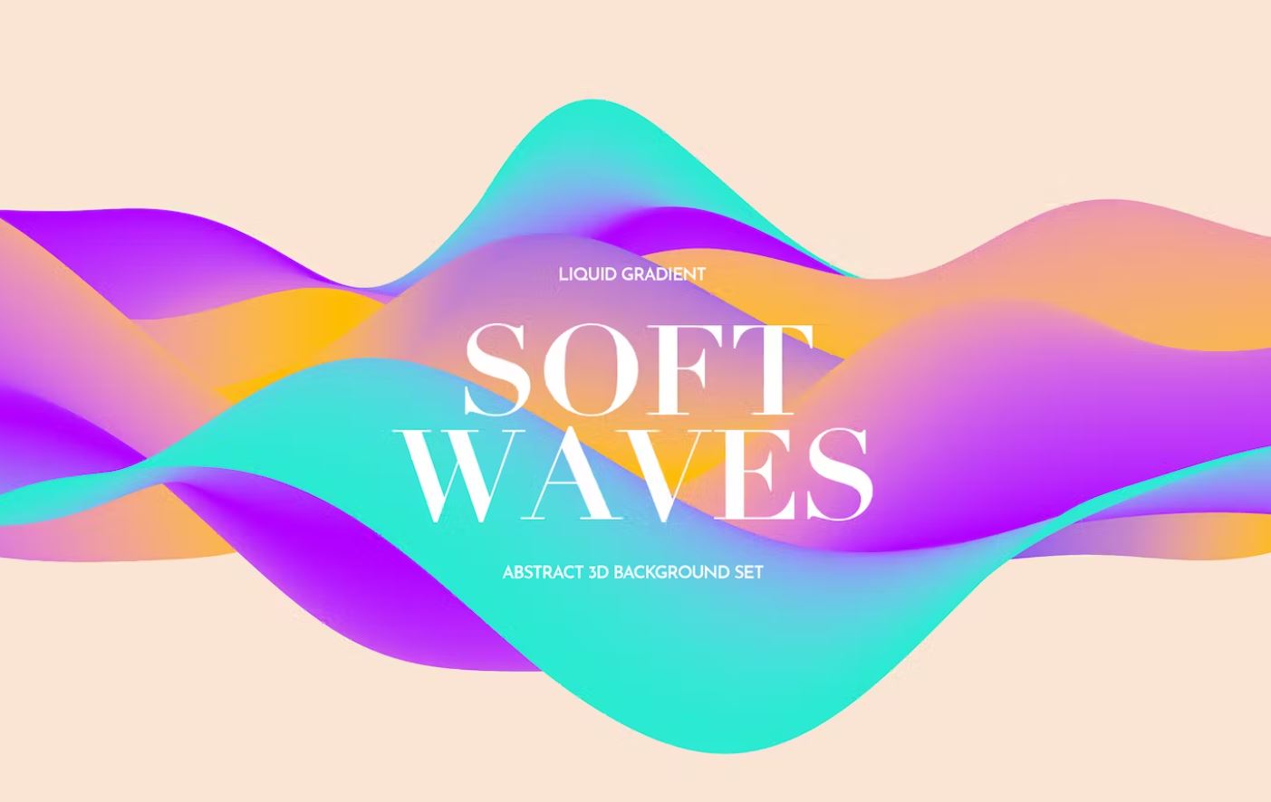Gritty gradient backgrounds with soft waves