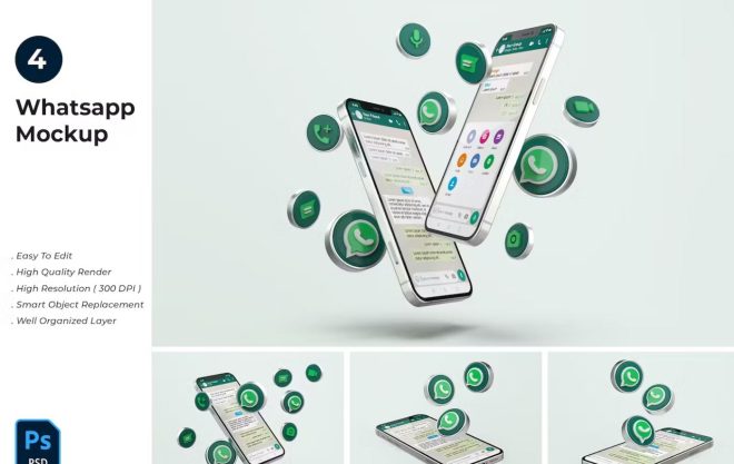 Whatsapp Mockup PSD ( 15+ Free Download )