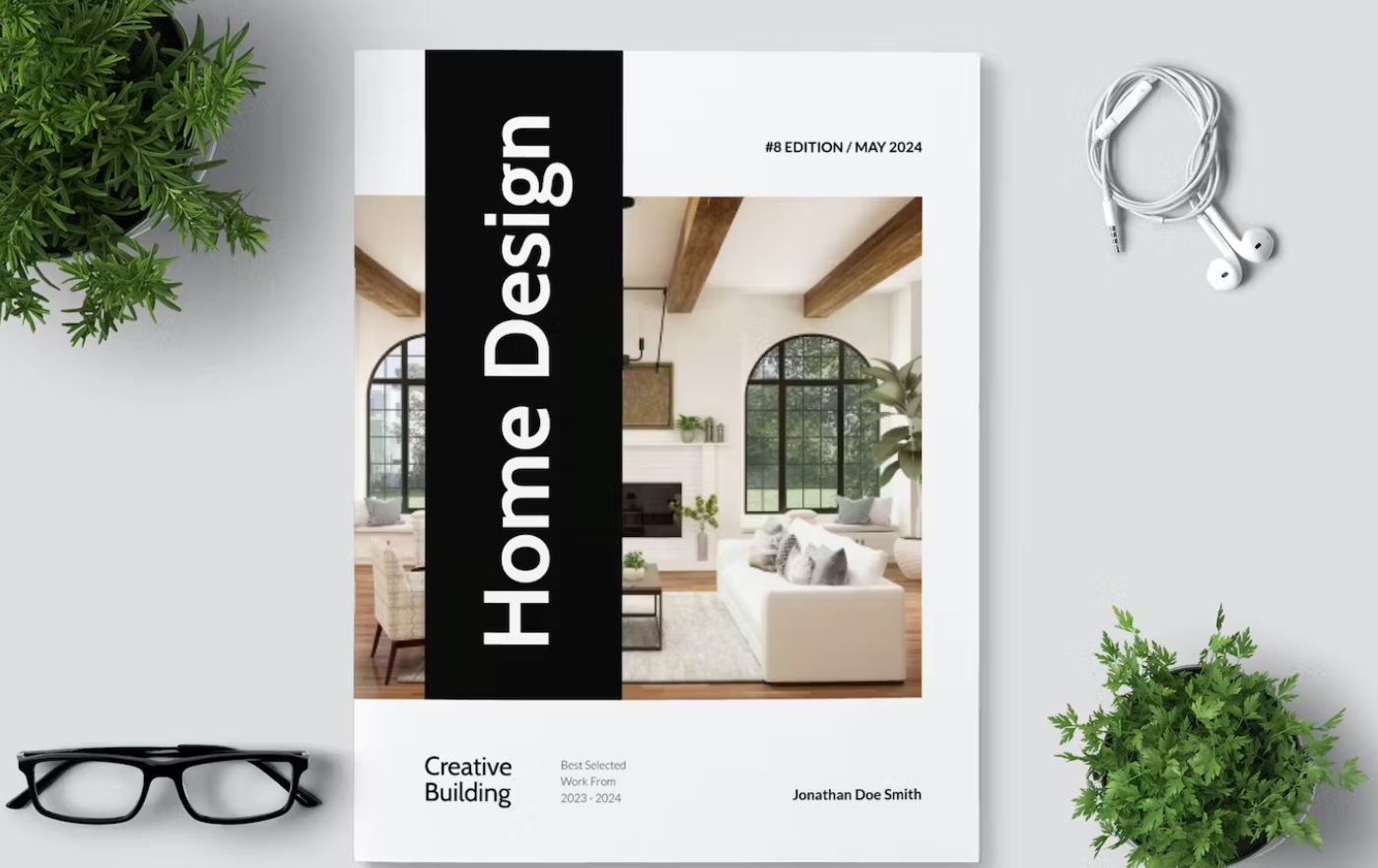 Fully editable interior design company brochure template