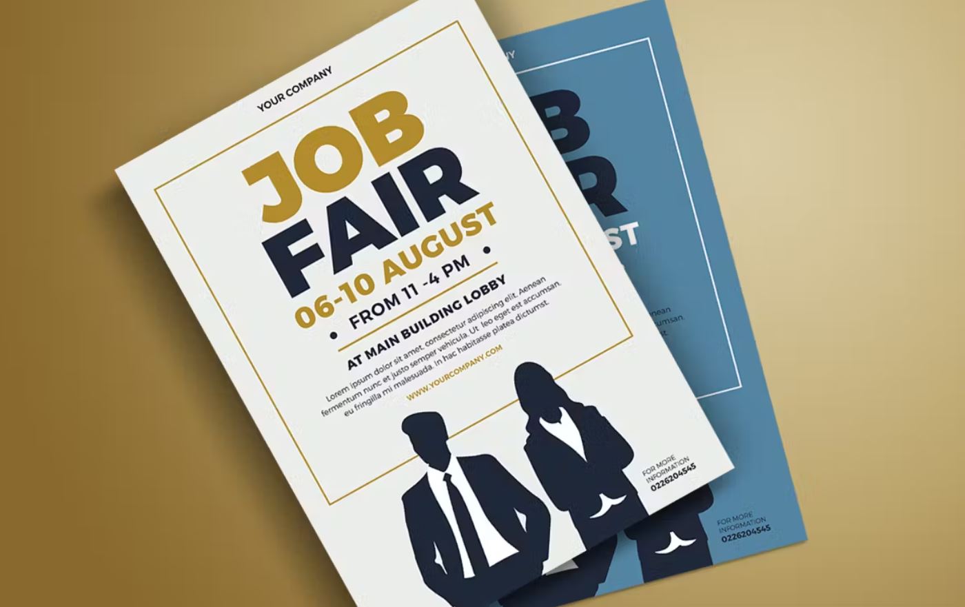 fully editable Job fair banner template