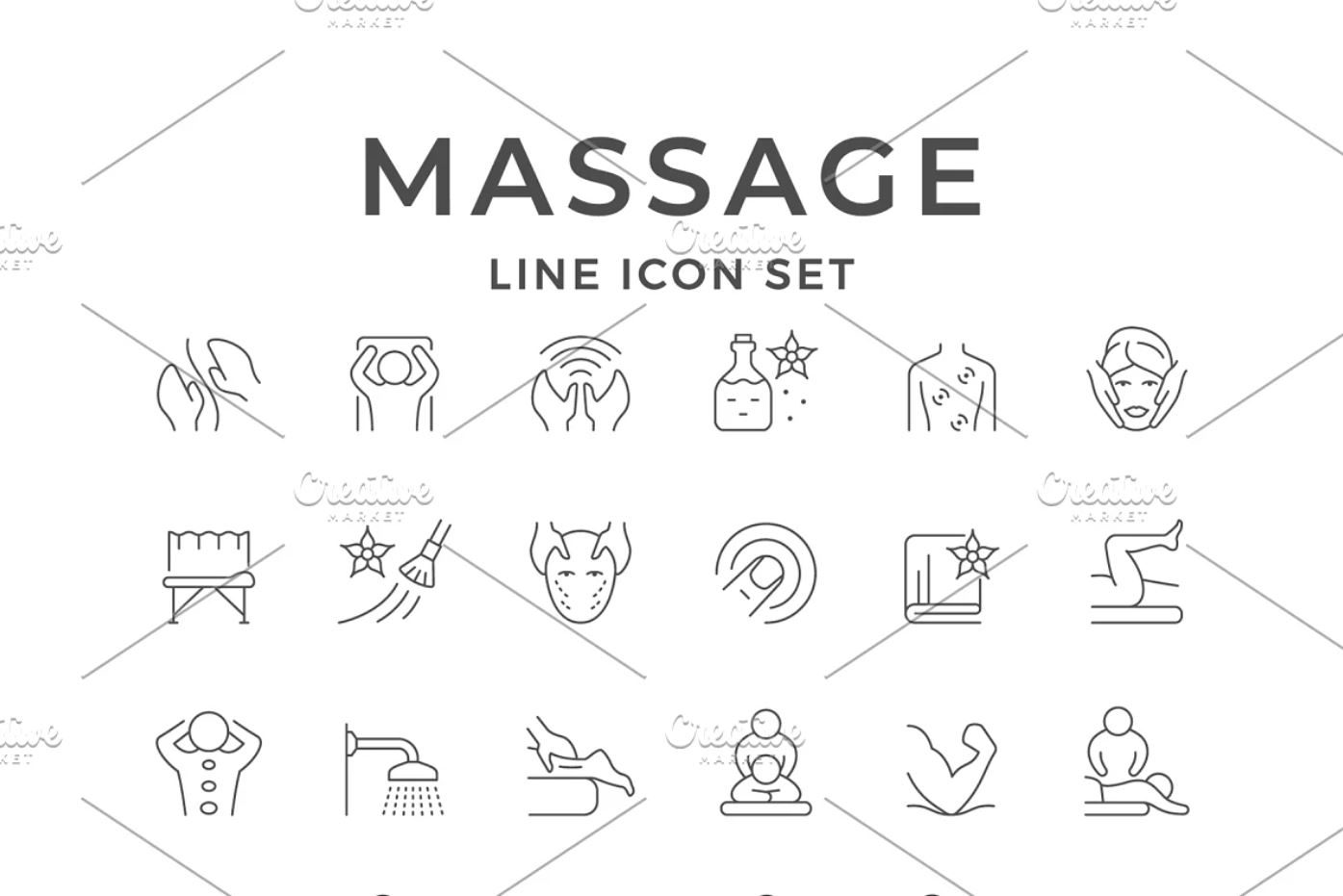 Massage-Icons-vector