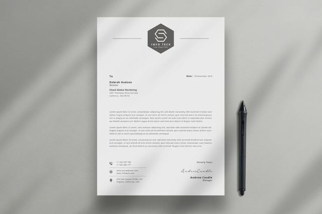 15+ Minimal Letterhead Template Ai PSD Free - Graphic Cloud