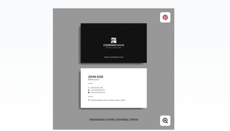 Minimalist Visting Card Design