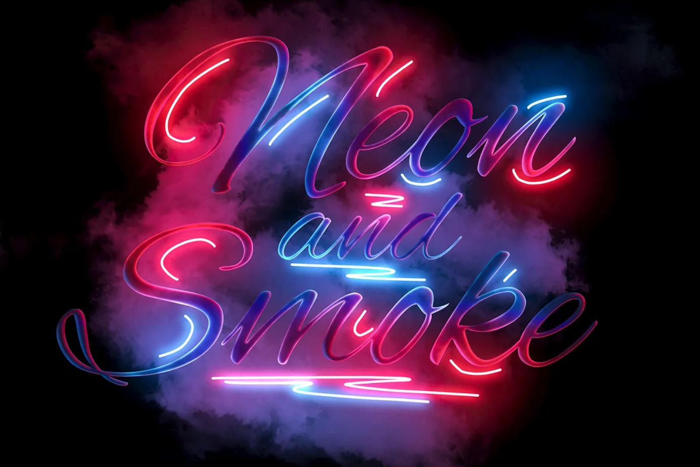 Nebulous Text Effect with Neon Effect