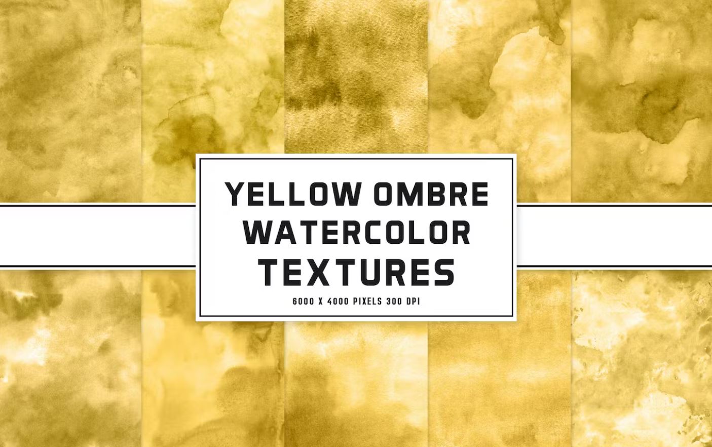 Yellow Ombre Digital Papers Set Download