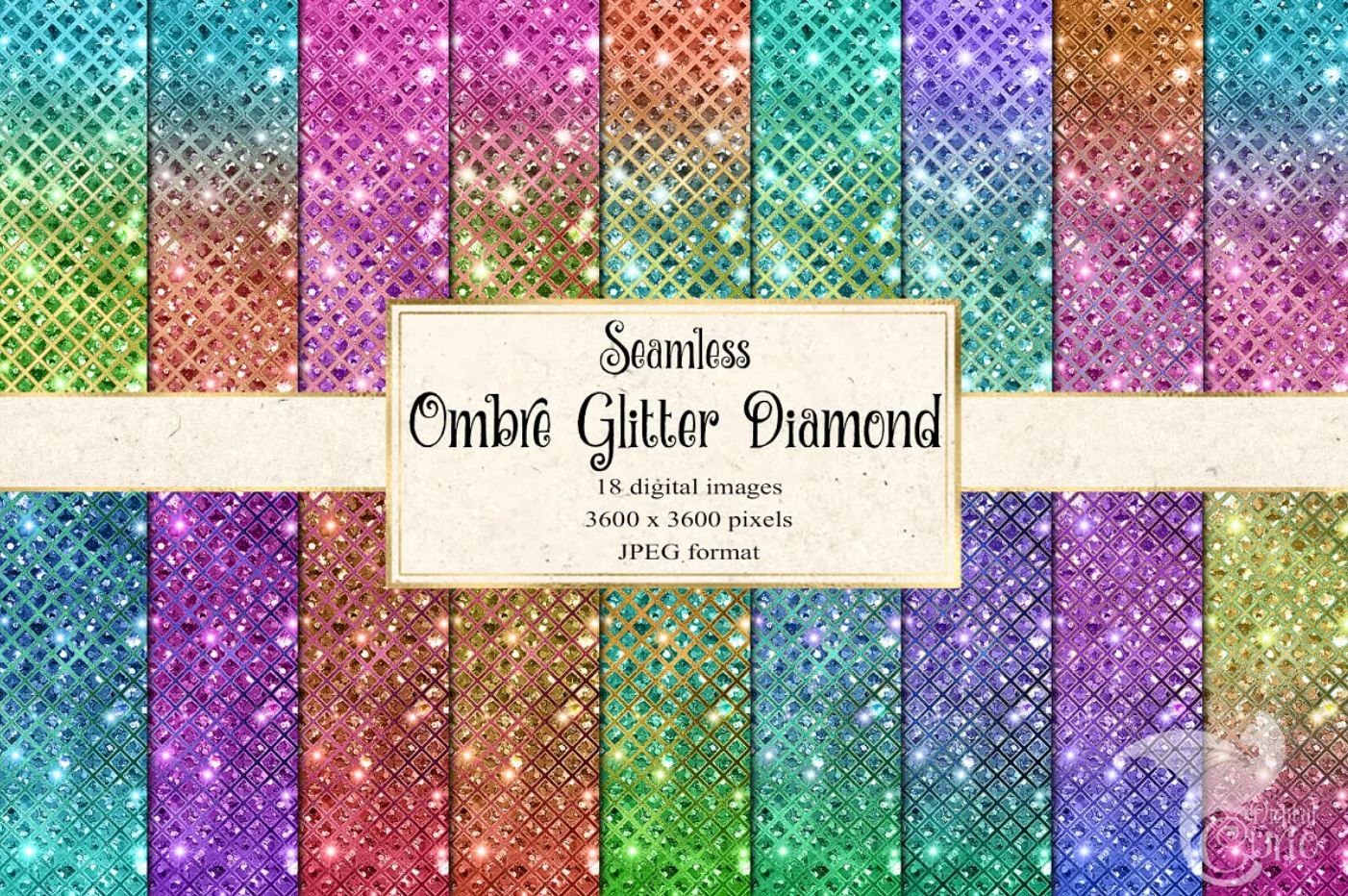 Seamless Glitter Diamond Pattern Designs