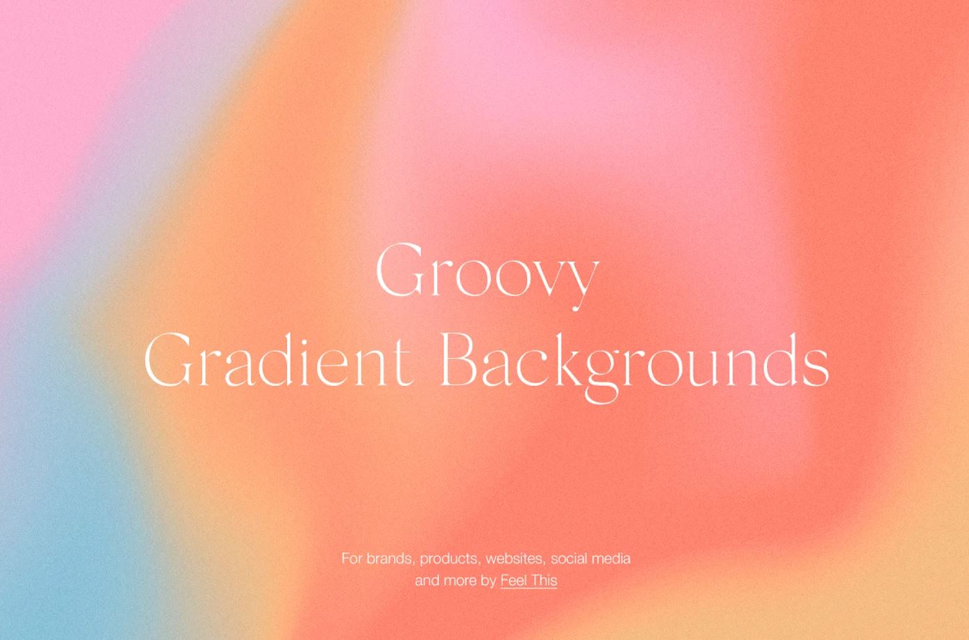 Groovy Pastel Gradient Background Vector