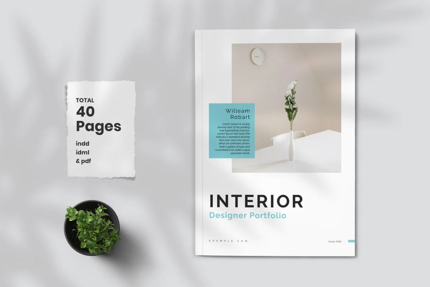 high quality InDesign Interior Products brochure template download