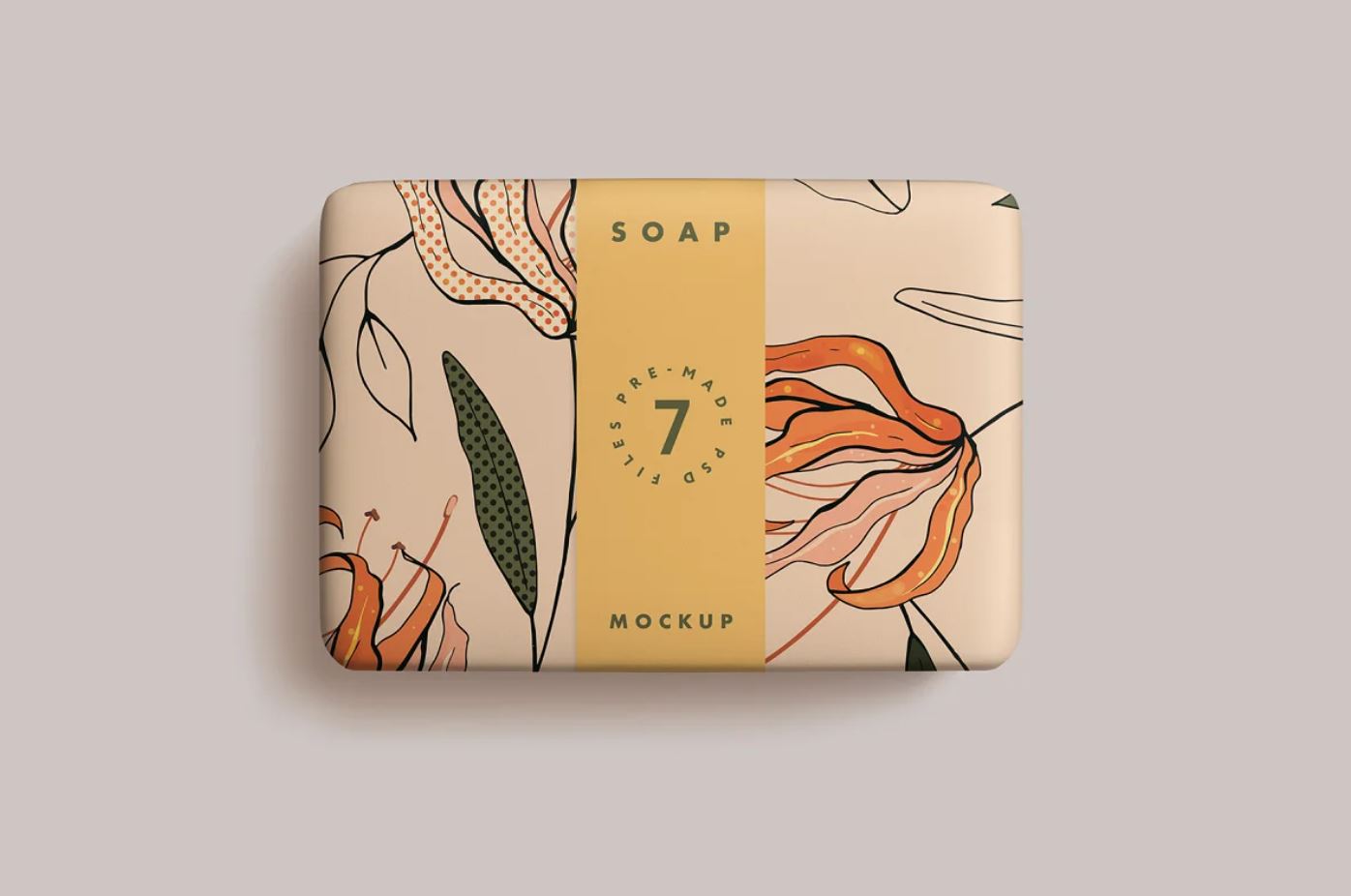 Realistic Product Packaging Mockup PSD Download for soap branding
