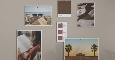 moodboard mockup psd