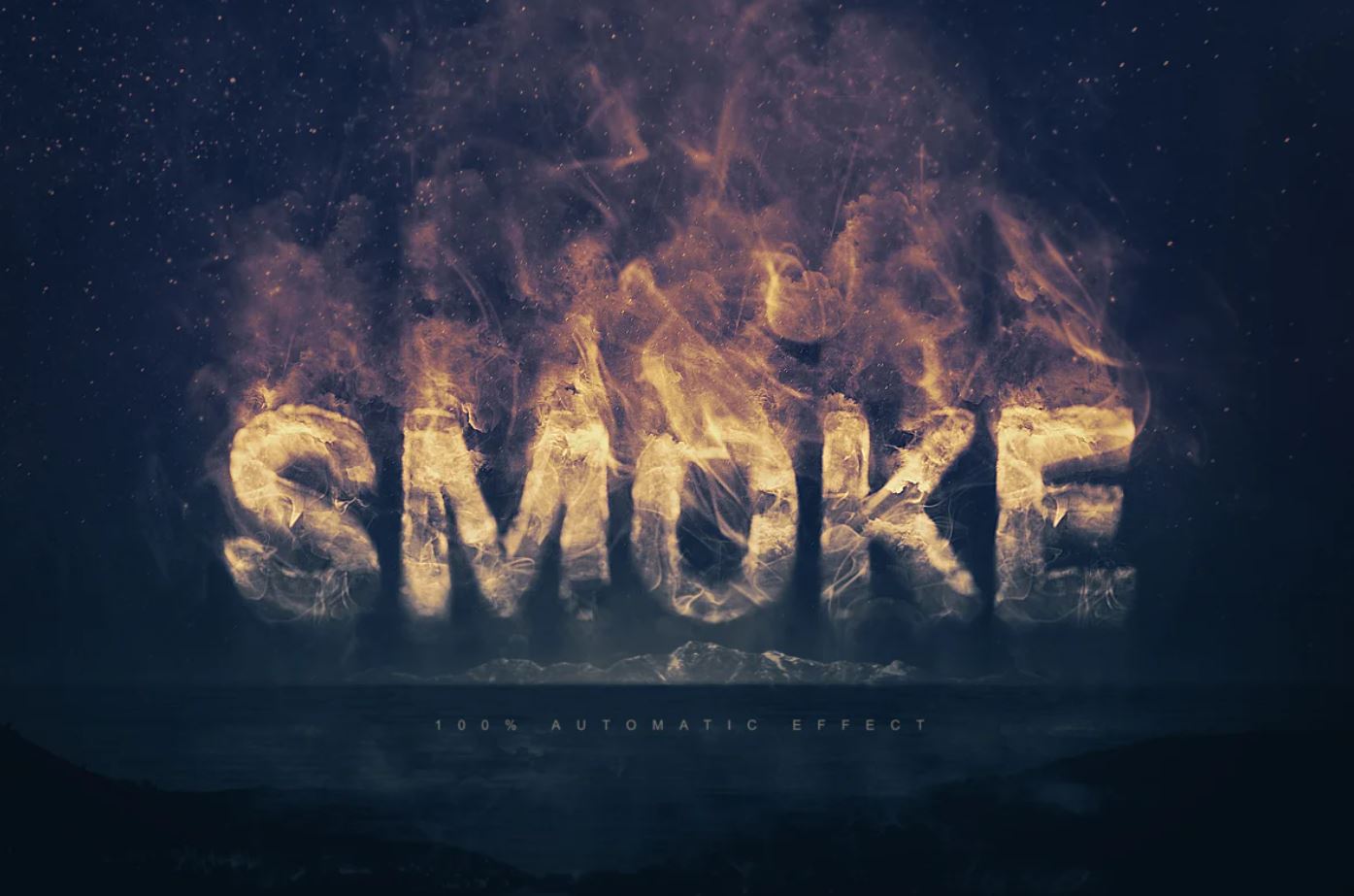 Creative Smoky Typography PSD Download