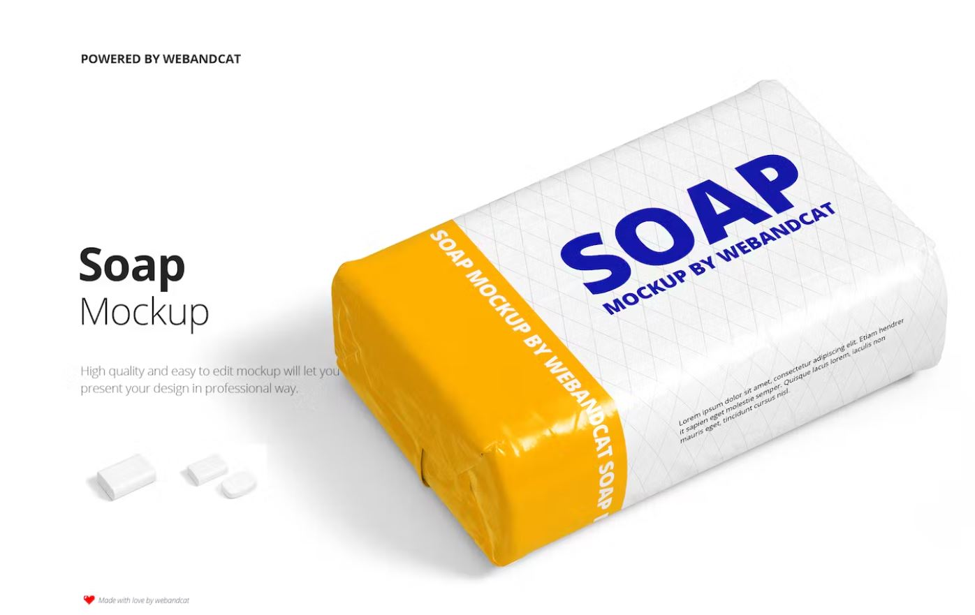 Simple Soap Bar Mockup PSD