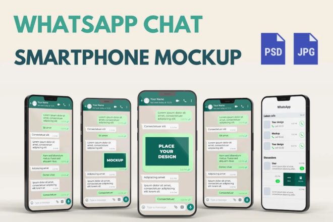 Whatsapp Mockup PSD ( 15+ Free Download )