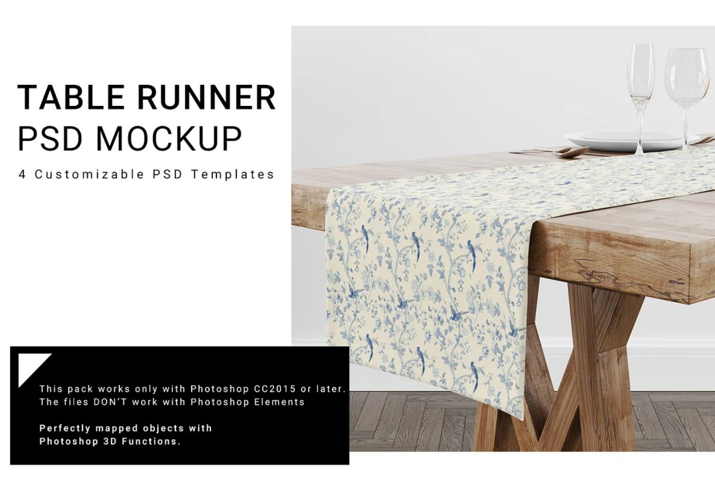 Tablecloth and Runner Design Mockup Download