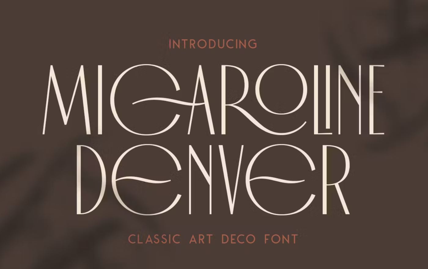 Classic and Traditional Typeface to Give Art Deco Look to Templates