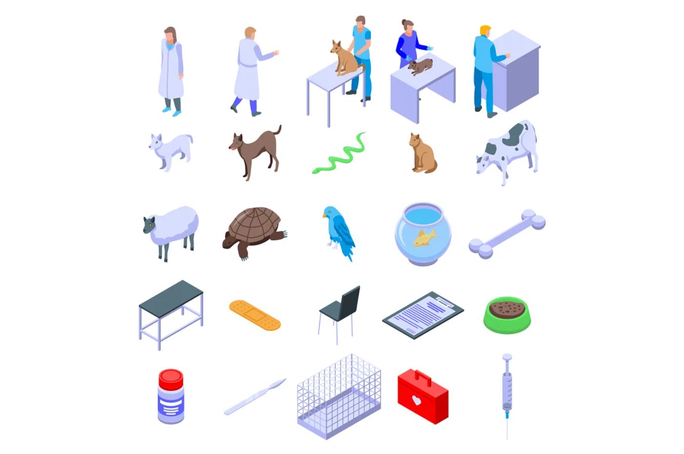 Veterinary-icon-set