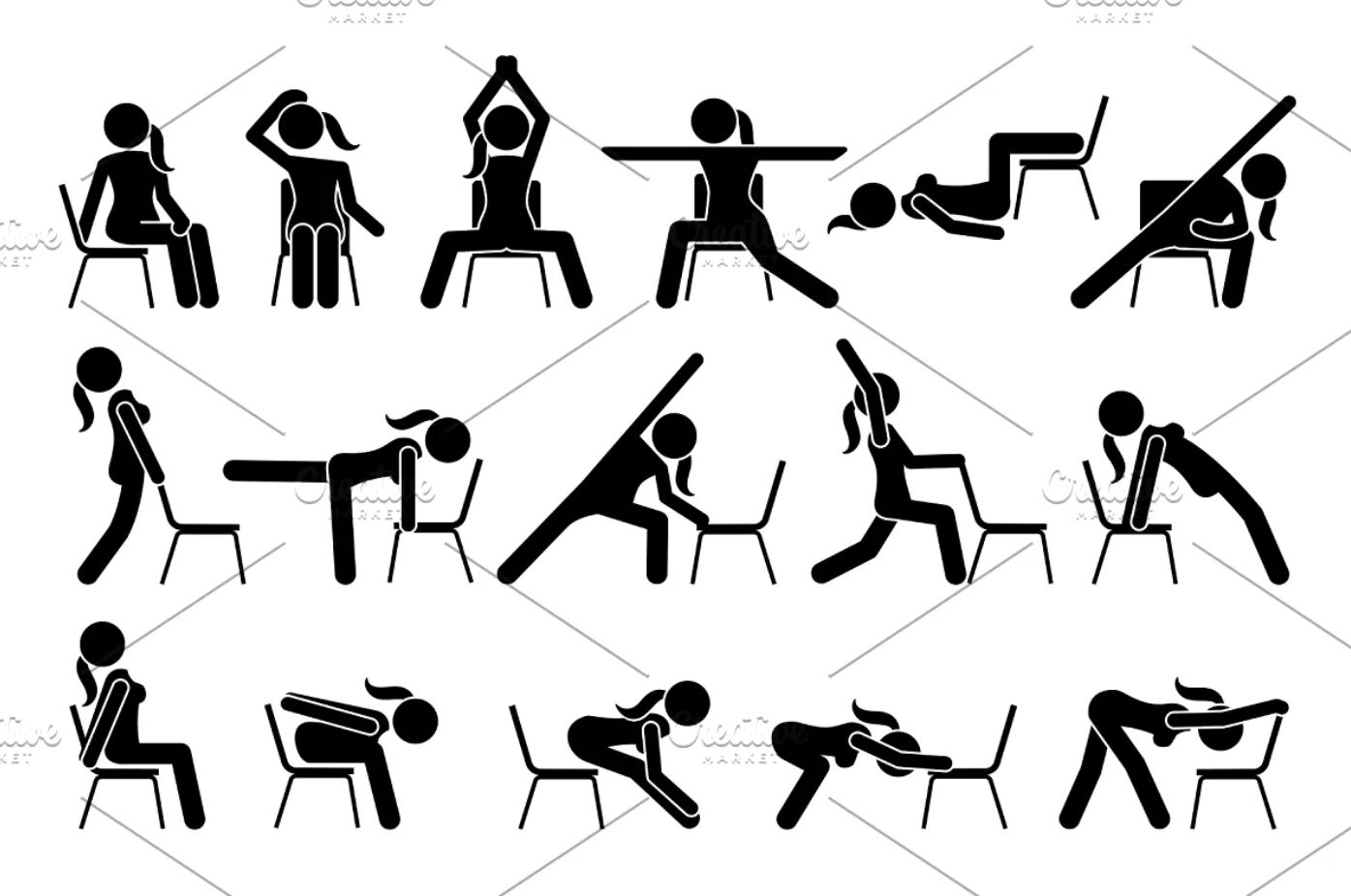 Workout Silhouettes Vector Designs