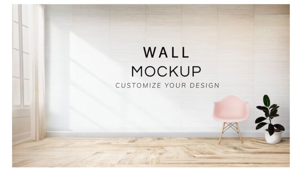 Customizable Wall Mockup PSD