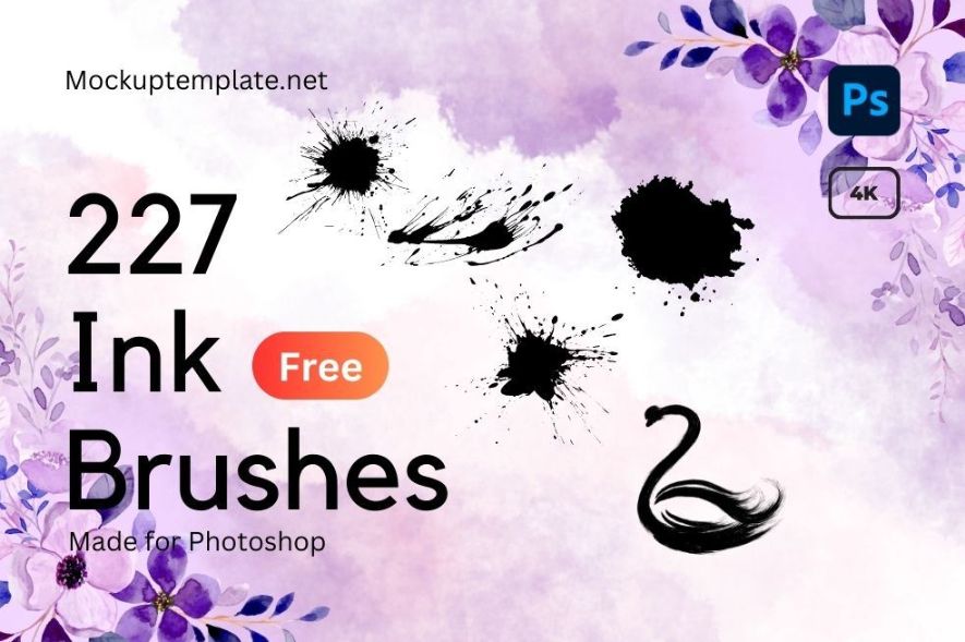 Free Ink Photoshop Brushes