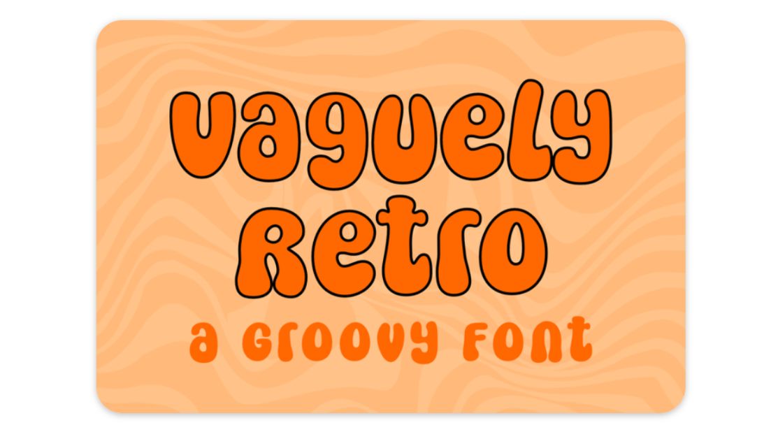 Groovy and retro looking fonts for social media posts