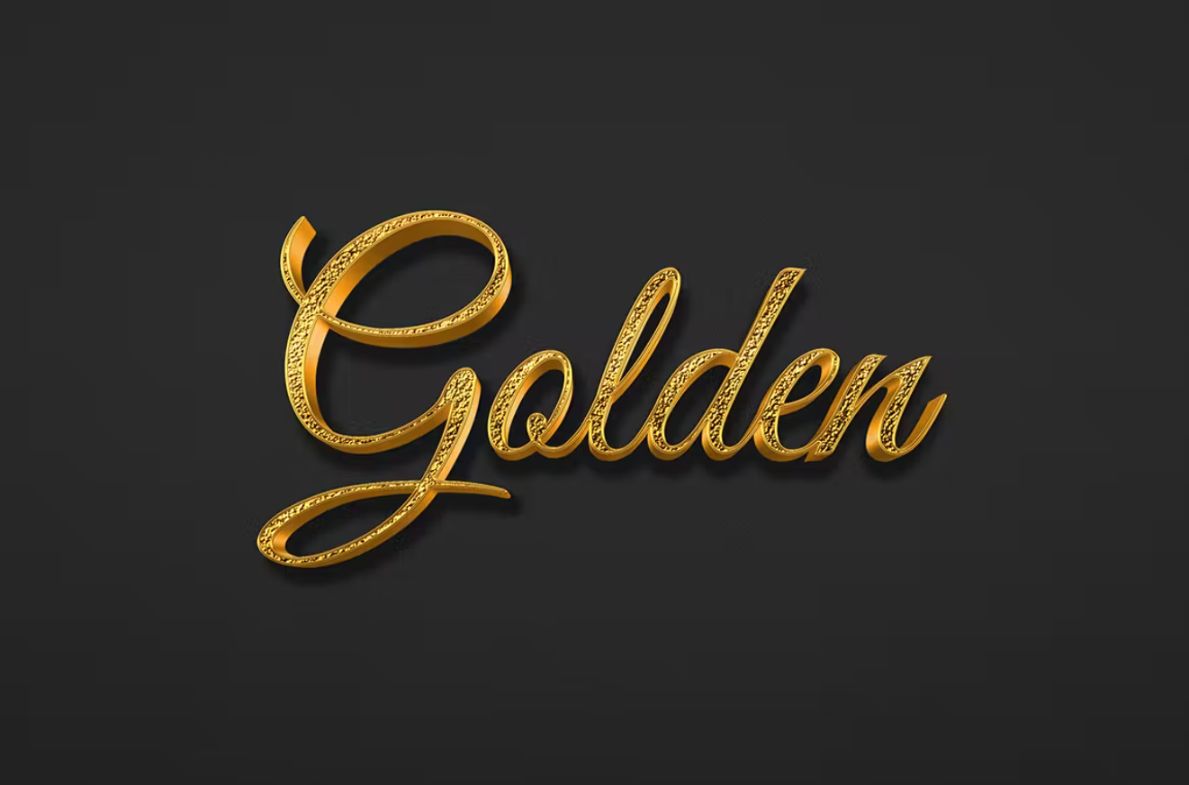 Realistic Gold Text Effect 