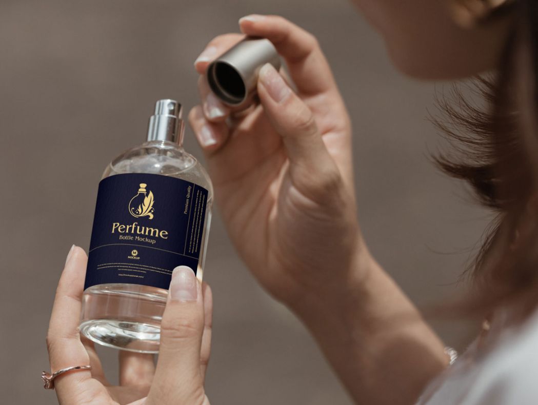 Realistic Perfume Bottle PSD