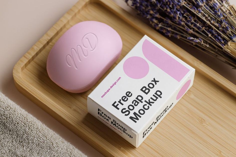 Realistic Soap Box Mockup